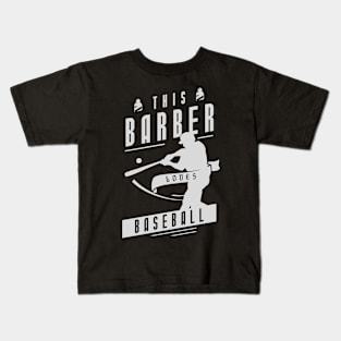 This Barber Loves Baseball Kids T-Shirt